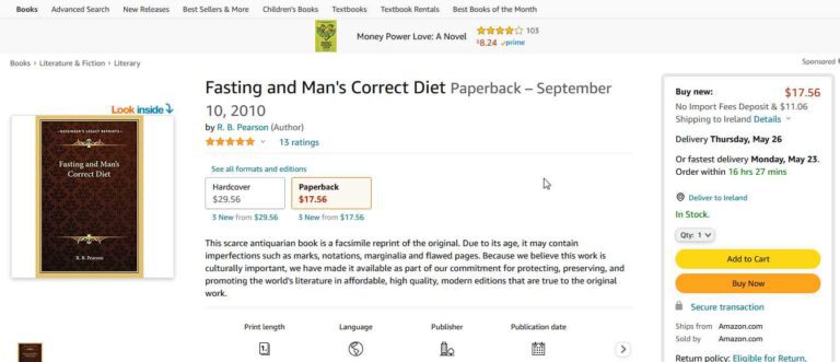 Fasting A Mans Correct Diet